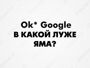 Ok Google В какой луже яма?
