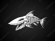 Наклейка "Скелет рыбы"