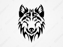 Наклейка - Волк