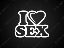 I Love Sex -автонаклейка