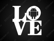 Наклейка - Love Android