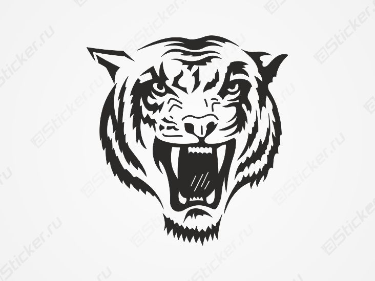 Наклейка на авто Тигр, наклейки Тигр купить, наклейка Тигр на машину ...