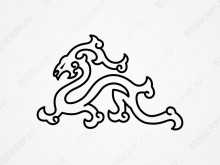 Наклейка - Китайский дракон
