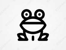 Наклейка - Лягушка